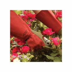 West County Thorn-Proof Unisex Rose Suede Gloves, Ruby Red With Olive Palms 17 West County Thorn-Proof Unisex Rose Suede Gloves, Ruby Red With Olive Palms -Wilson Bros Gardens Shop vp 054 6