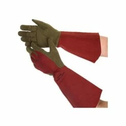 West County Thorn-Proof Unisex Rose Suede Gloves, Ruby Red With Olive Palms 19 West County Thorn-Proof Unisex Rose Suede Gloves, Ruby Red With Olive Palms -Wilson Bros Gardens Shop vp 054 8