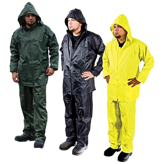 Premium PVC-Coated Polyester 2-Piece Rainsuits 1 Premium PVC-Coated Polyester 2-Piece Rainsuits