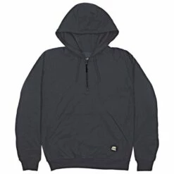BERNE Mastic Thermal-Lined Hooded Quarter-Zips, Gray, Tall Sizes