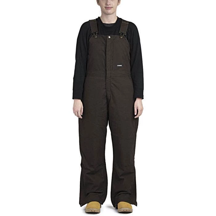 BERNE Women's Softstone Insulated Bibs, Dark Brown 2 BERNE Women's Softstone Insulated Bibs, Dark Brown - Image 2
