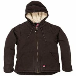 BERNE Women's Softstone Hooded Coats, Dark Brown, Size 2XL